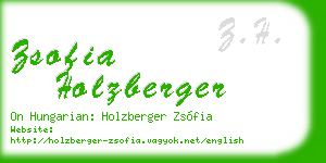 zsofia holzberger business card